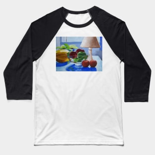 Still life with fruit, lamp and plant Baseball T-Shirt